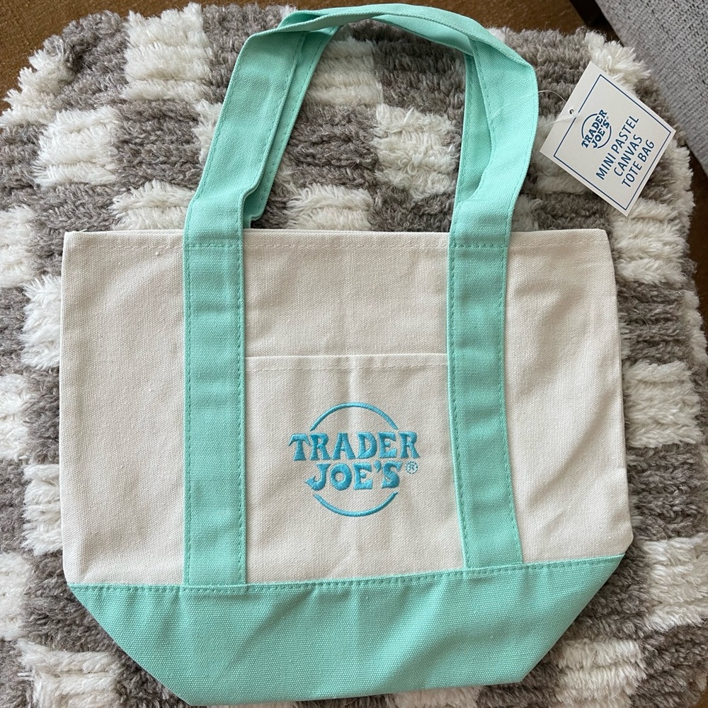 Trader Joe’s mini canvas tote bags -3 bags